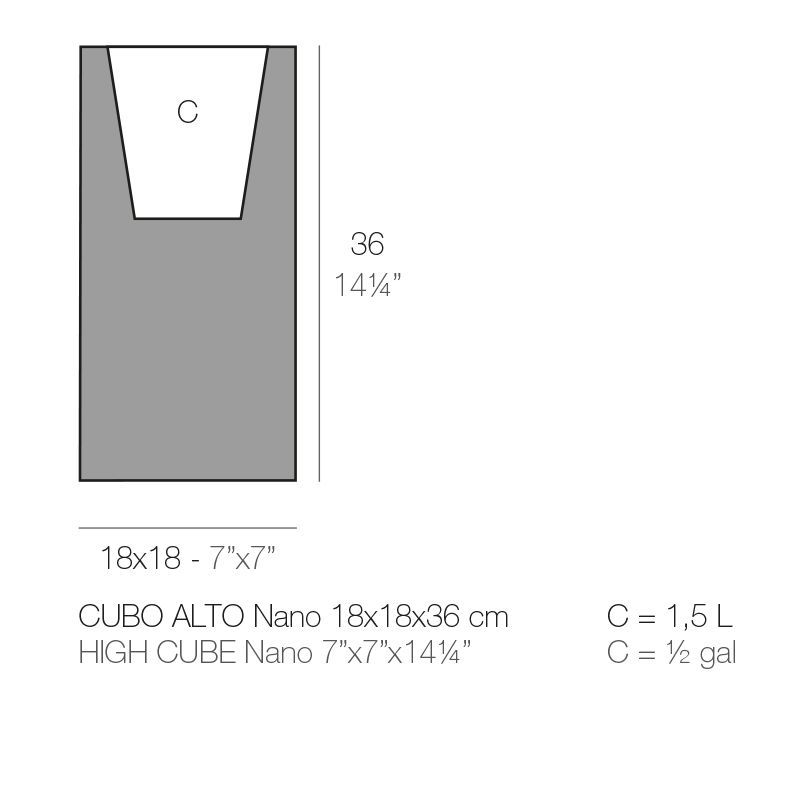 Модный горшок Vondom Cubo