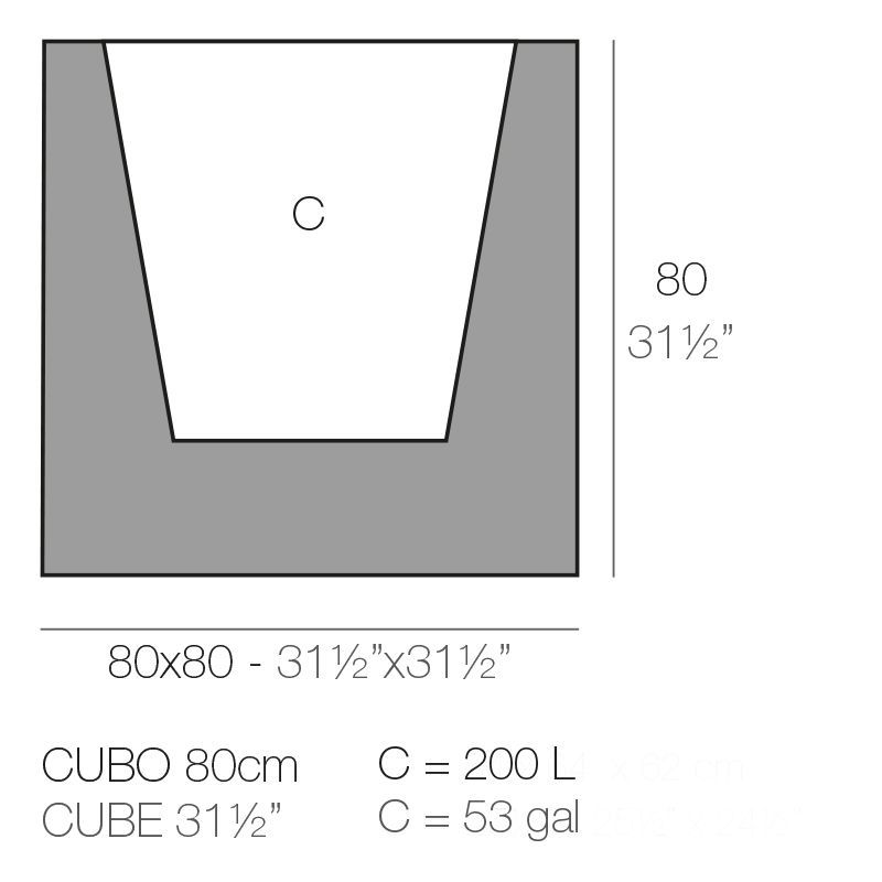 Модный горшок Vondom Cubo