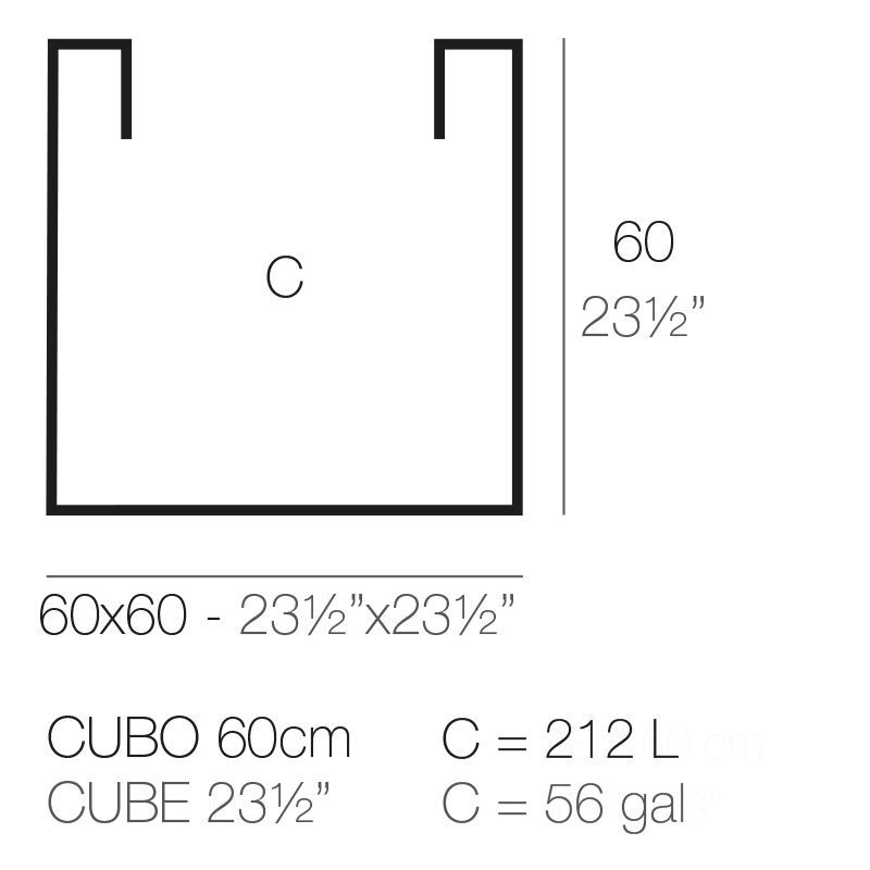 Модный горшок Vondom Cubo