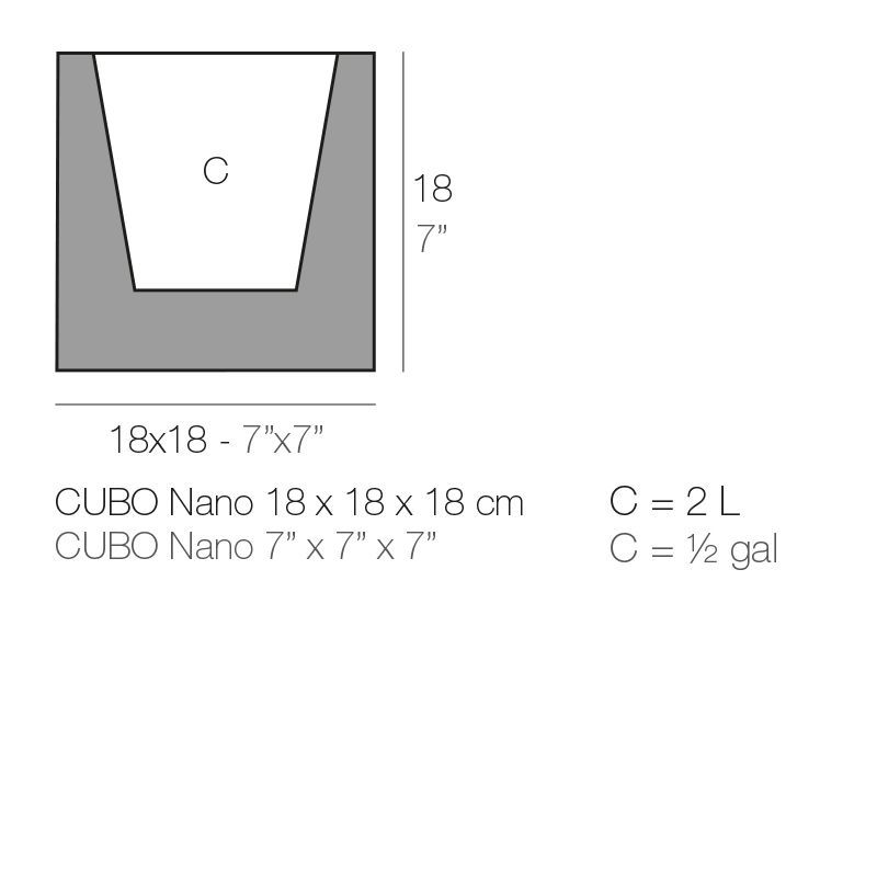 Модный горшок Vondom Cubo