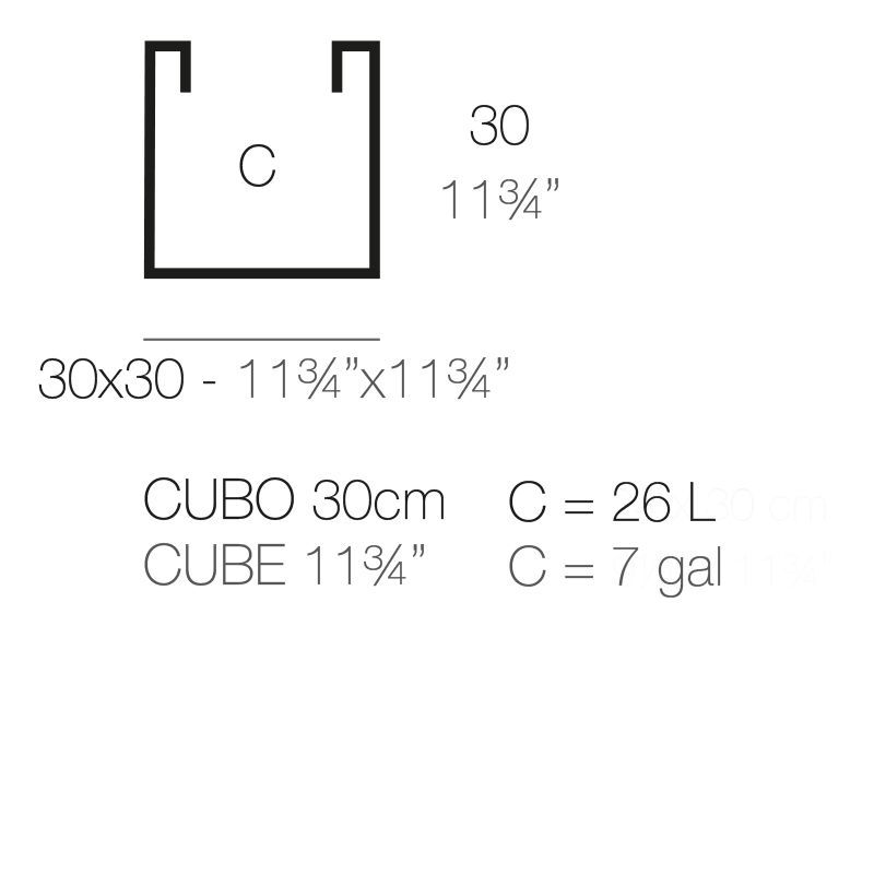 Модный горшок Vondom Cubo