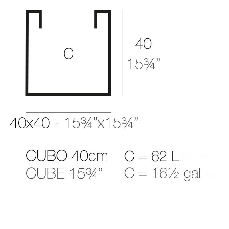 Модный горшок Vondom Cubo