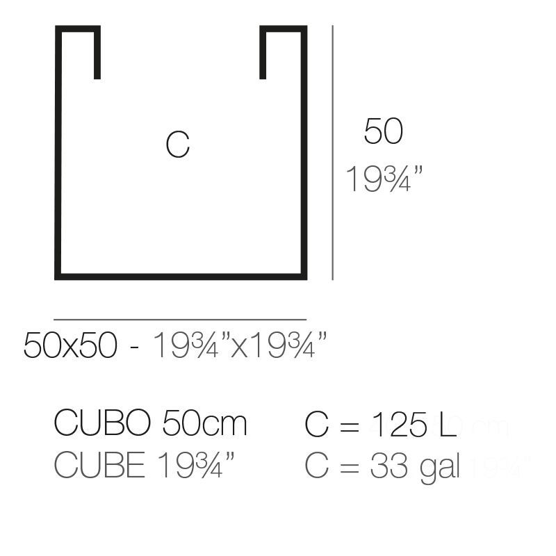 Модный горшок Vondom Cubo