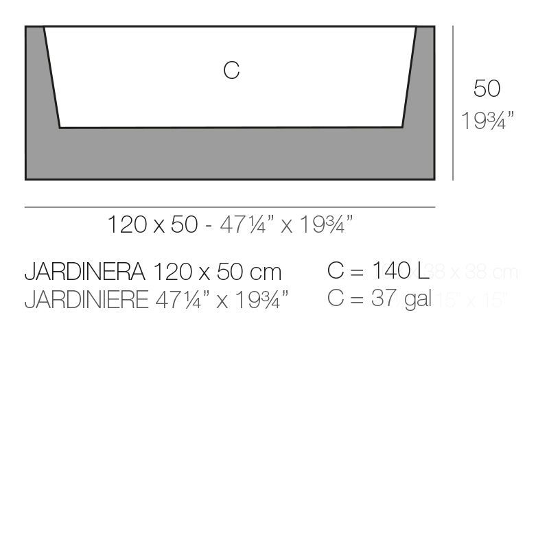 Современный горшок для растений Vondom Jardinera