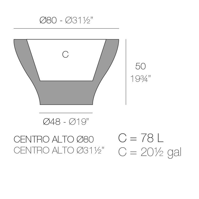 Шикарный цветочный горшок Vondom Centro Alto