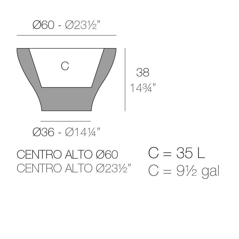 Шикарный цветочный горшок Vondom Centro Alto