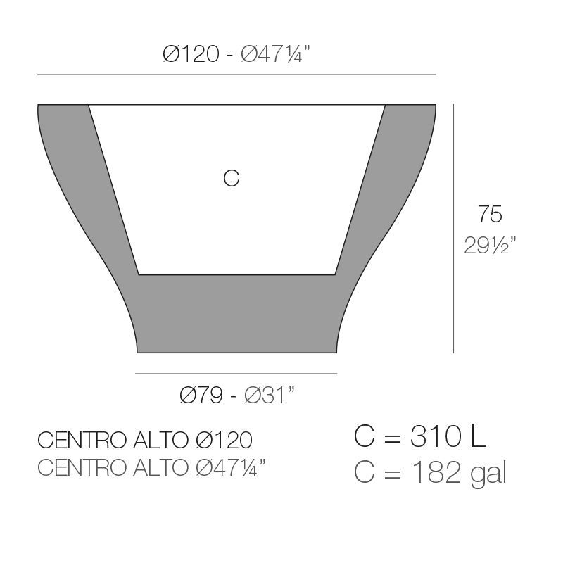 Шикарный цветочный горшок Vondom Centro Alto