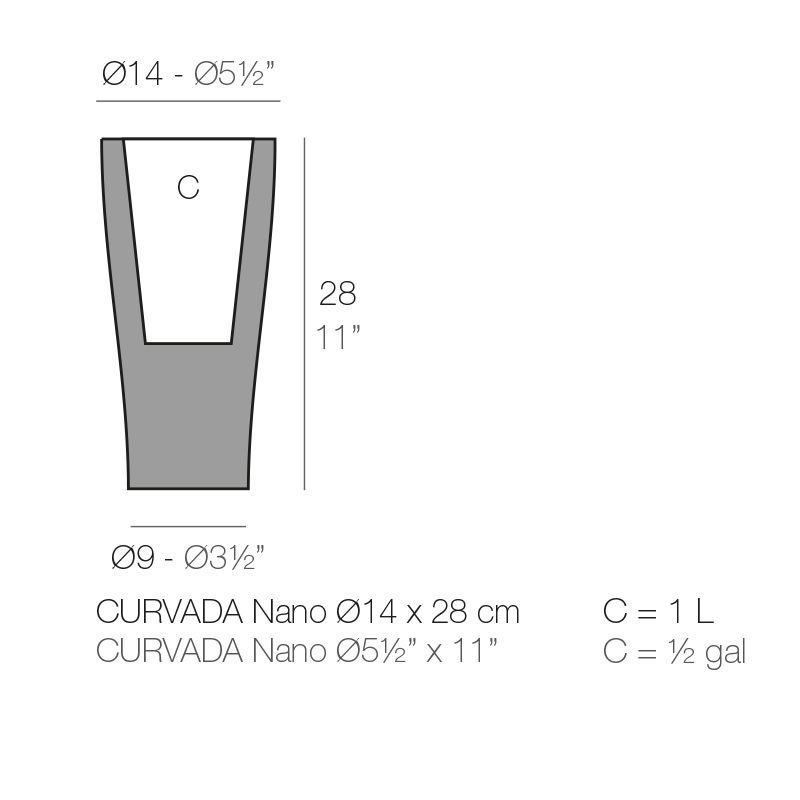 Стильный горшок Vondom Curvada