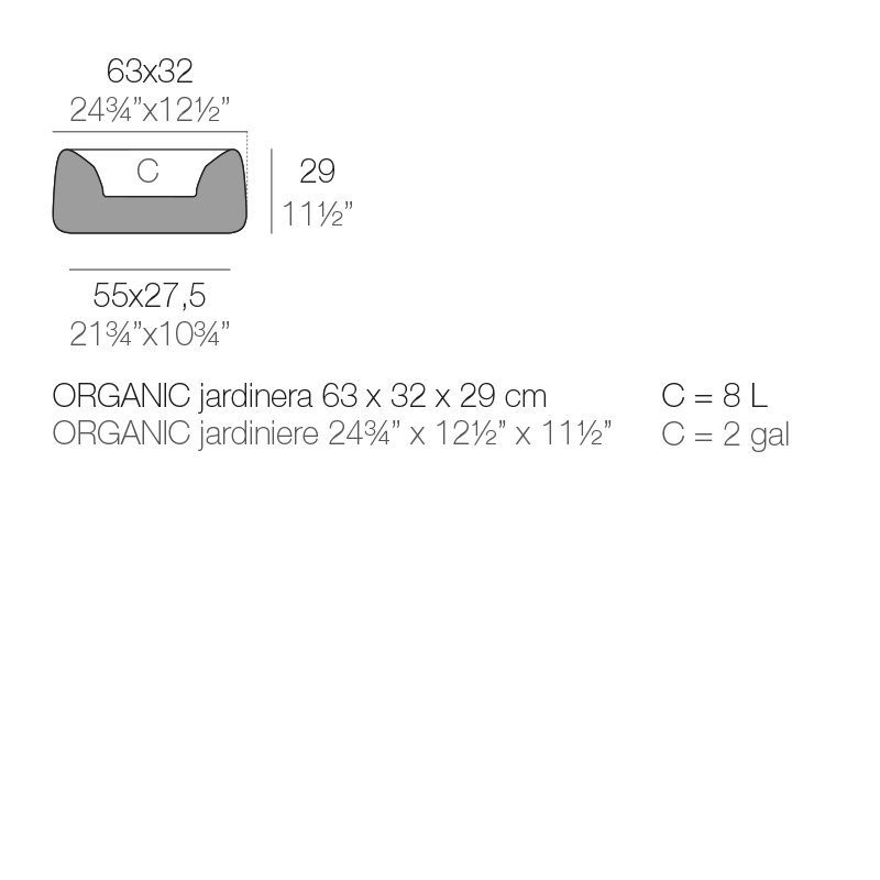 Стильный горшок для растений Vondom Organic Jardinera