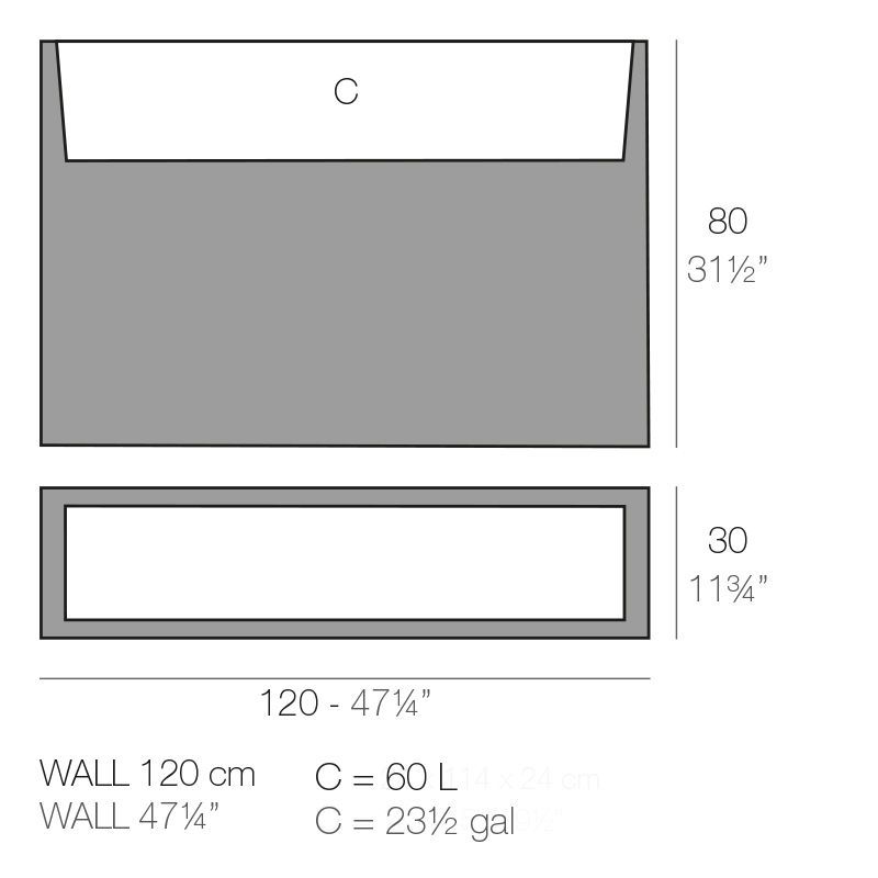 Уличный горшок для растений Vondom Wall