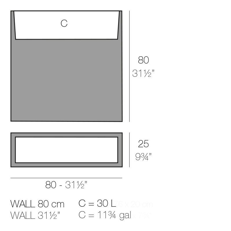 Уличный горшок для растений Vondom Wall