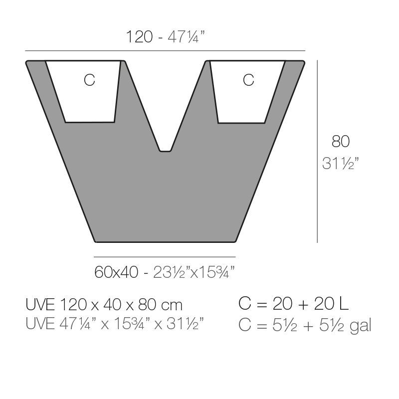 Современный цветочный горшок Vondom Uve