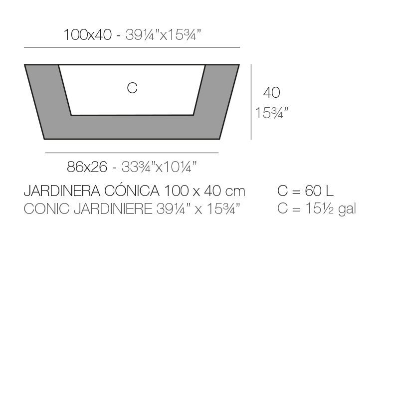 Шикарный цветочный горшок Vondom Jardiniere Simple