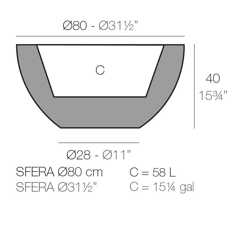 Модный цветочный горшок Vondom Sfera