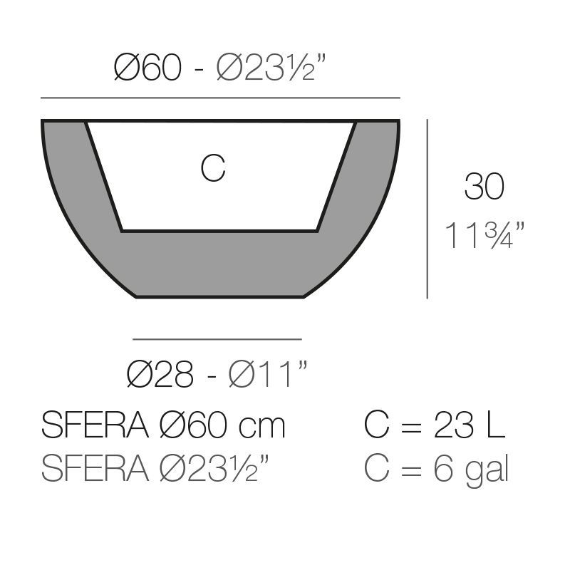 Модный цветочный горшок Vondom Sfera