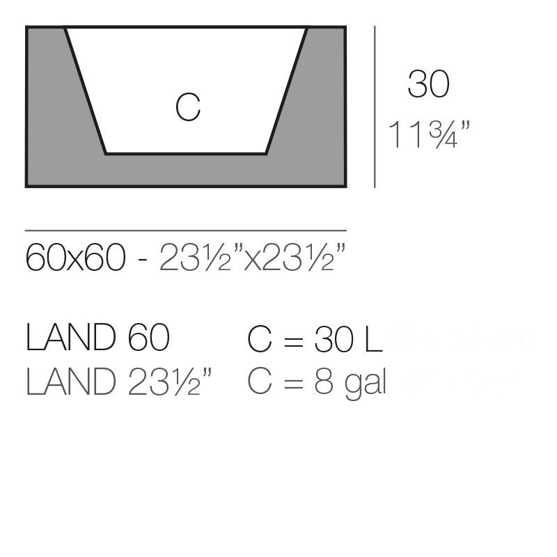 Цветочный горшок Vondom Land