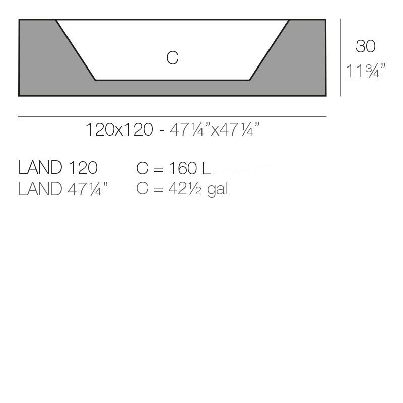 Цветочный горшок Vondom Land