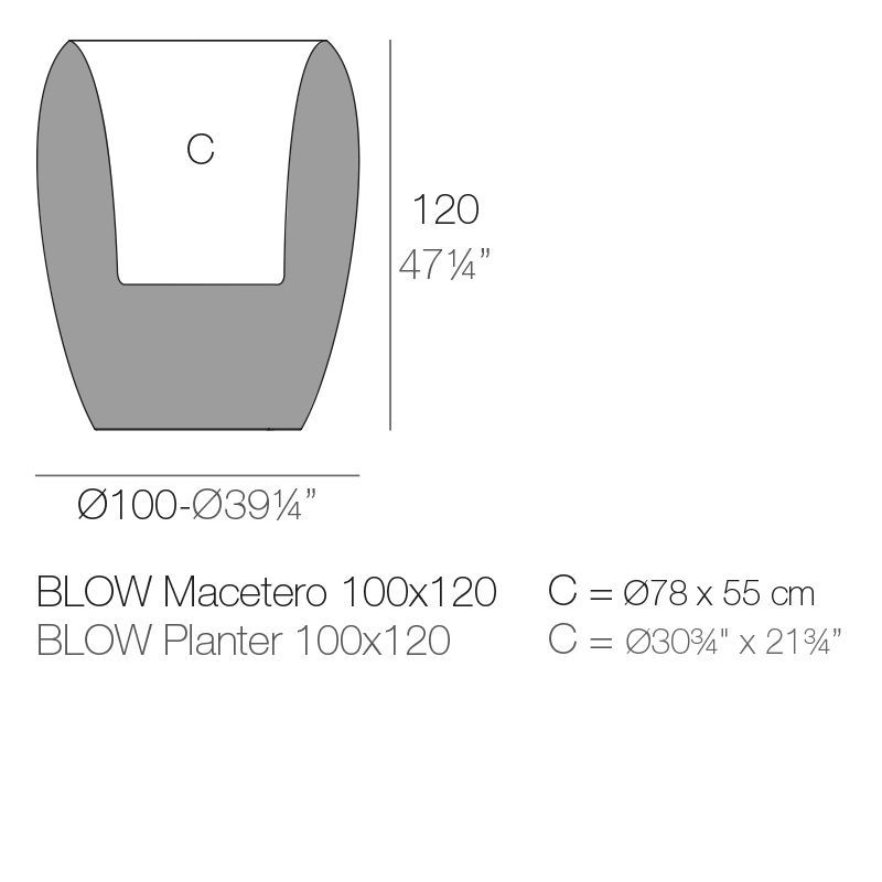 Элегантный горшок Vondom Blow Maceteros