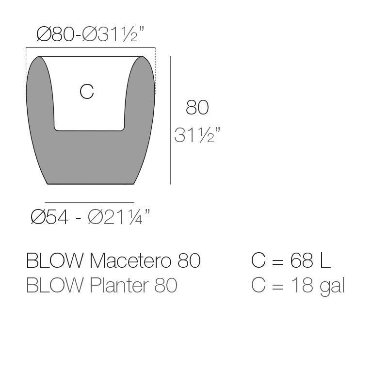 Элегантный горшок Vondom Blow Maceteros