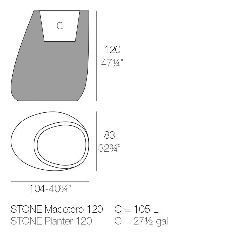 Цветочный горшок Vondom Stone Maceteros