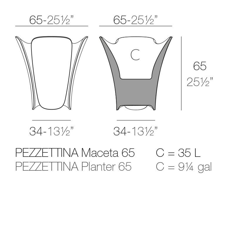 Дизайнерский горшок Vondom Pezzettina Maceteros