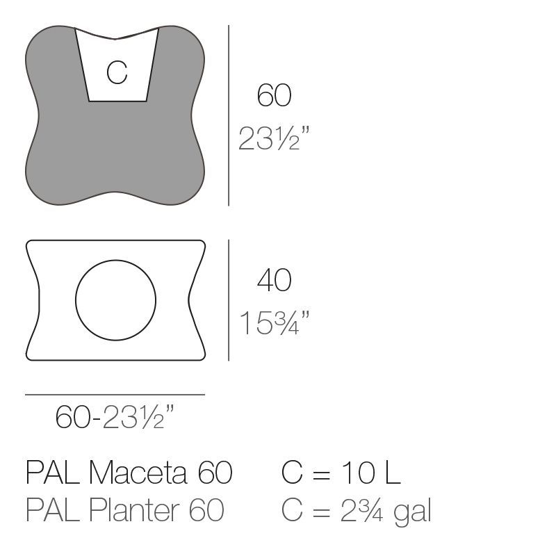 Горшок для растений Vondom Pal Planter