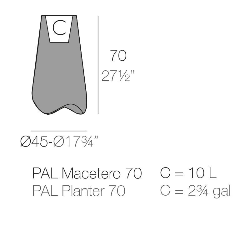 Дизайнерский горшок для цветов Vondom Pal Planter 51013A