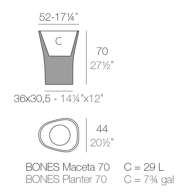 Шикарный цветочный горшок Vondom Bones Maceteros