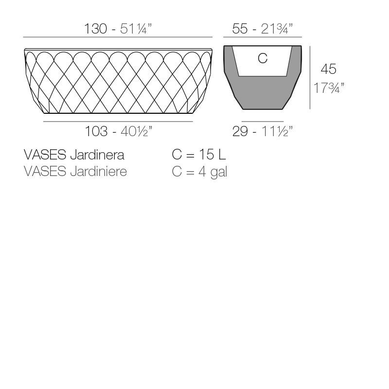 Роскошный горшок для цветов Vondom Vases Maceteros