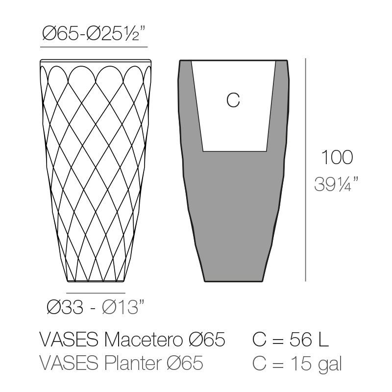 Роскошный горшок для цветов Vondom Vases Maceteros