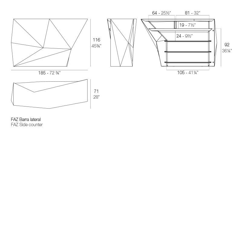 Барная стойка Vondom Faz Counter Bar