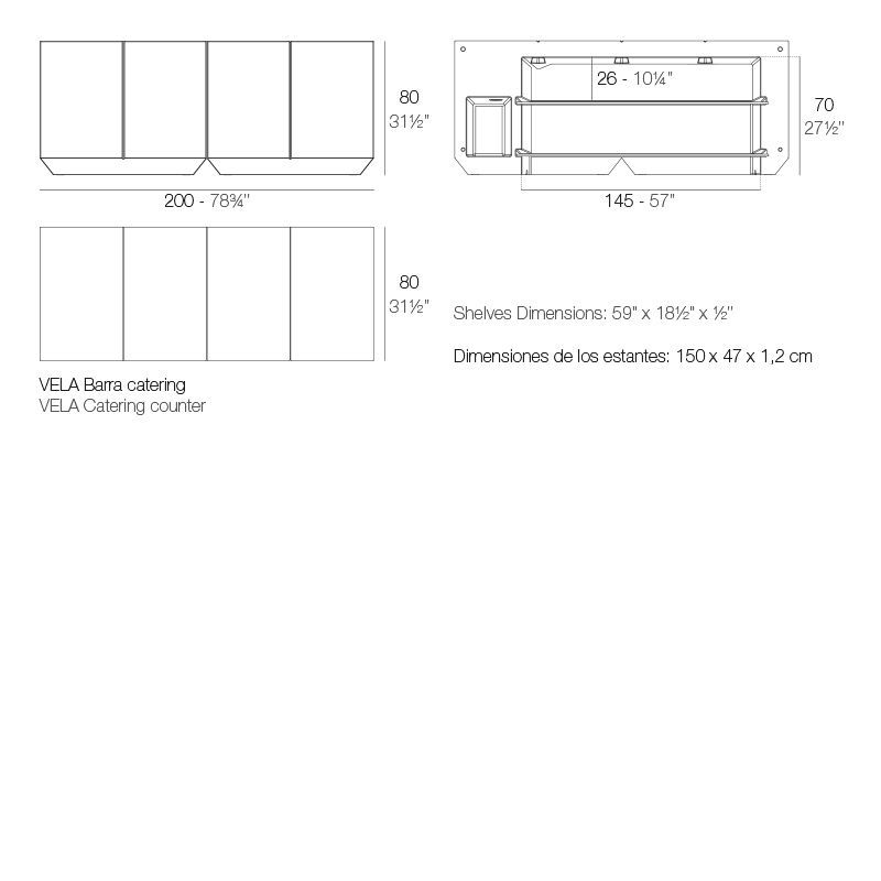 Дизайнерский бар Vondom Vela Counter Bar