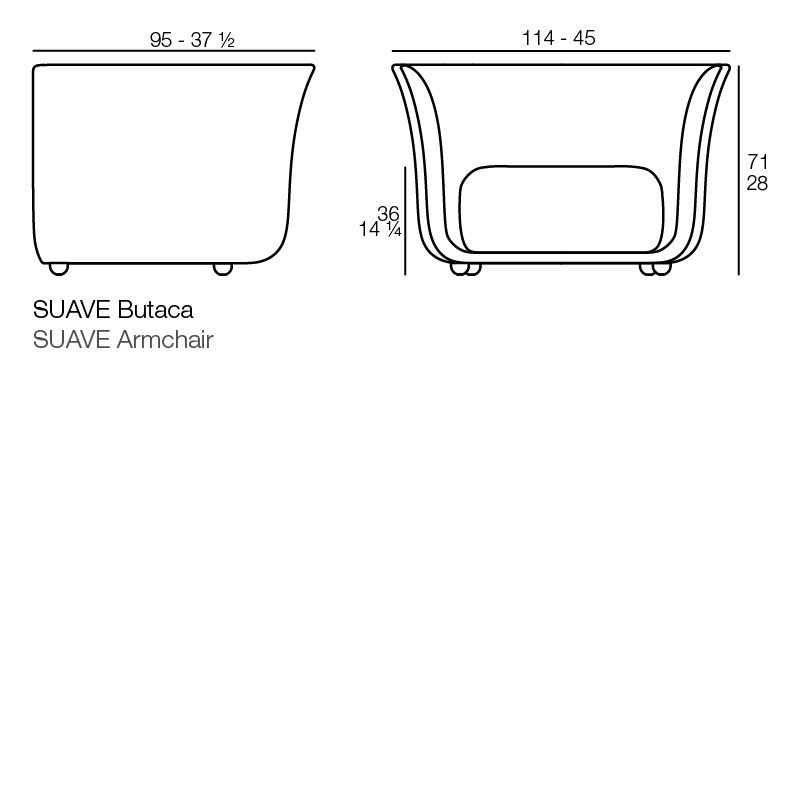 Яркое кресло Vondom Suave Lounge Chair