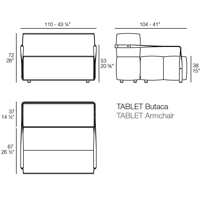 Садовое кресло Vondom Tablet Lounge Chair