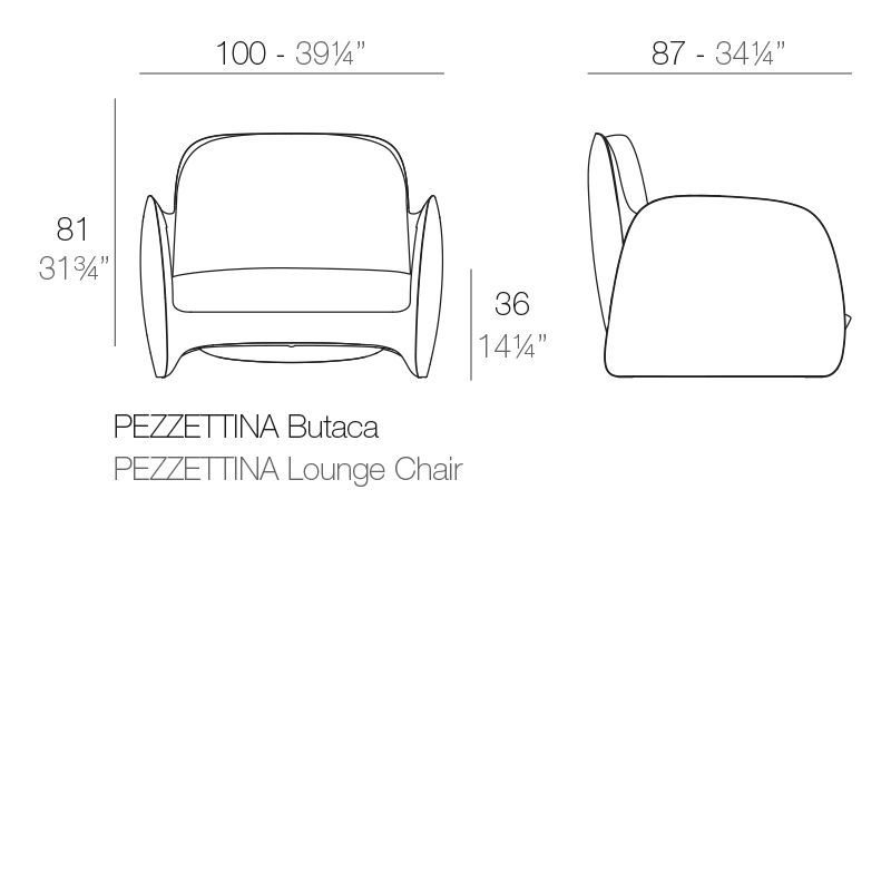 Садовое кресло Vondom Pezzettina Lounge Chair