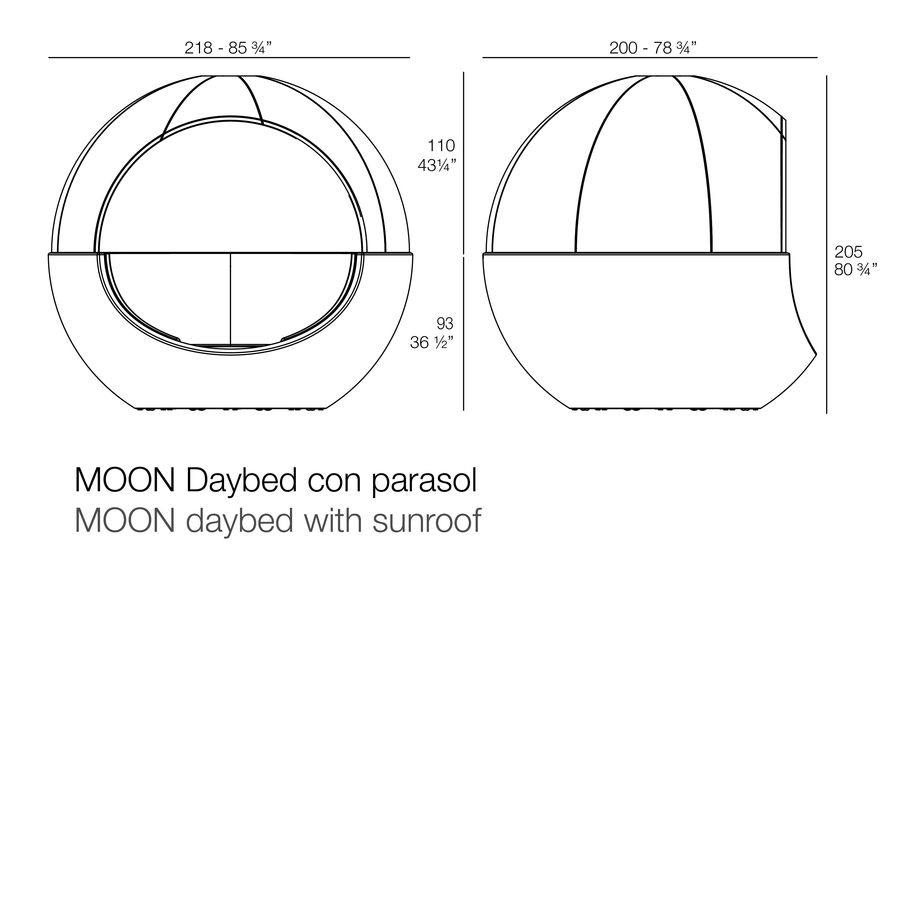 Уличная кушетка Vondom Moon Dybed