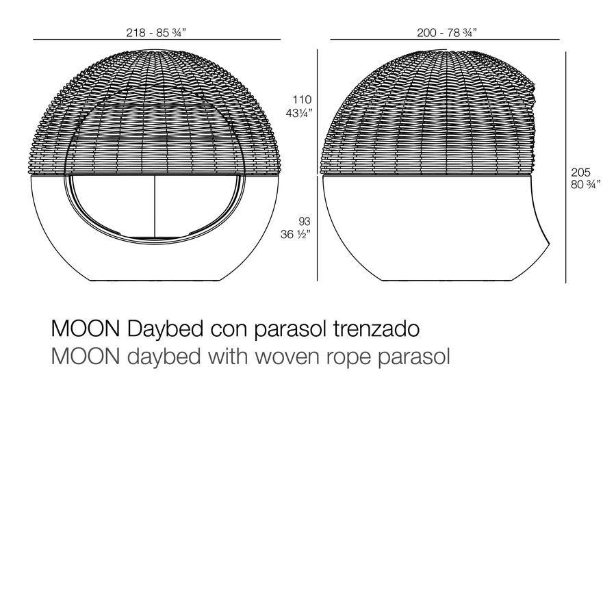 Уличная кушетка Vondom Moon Dybed