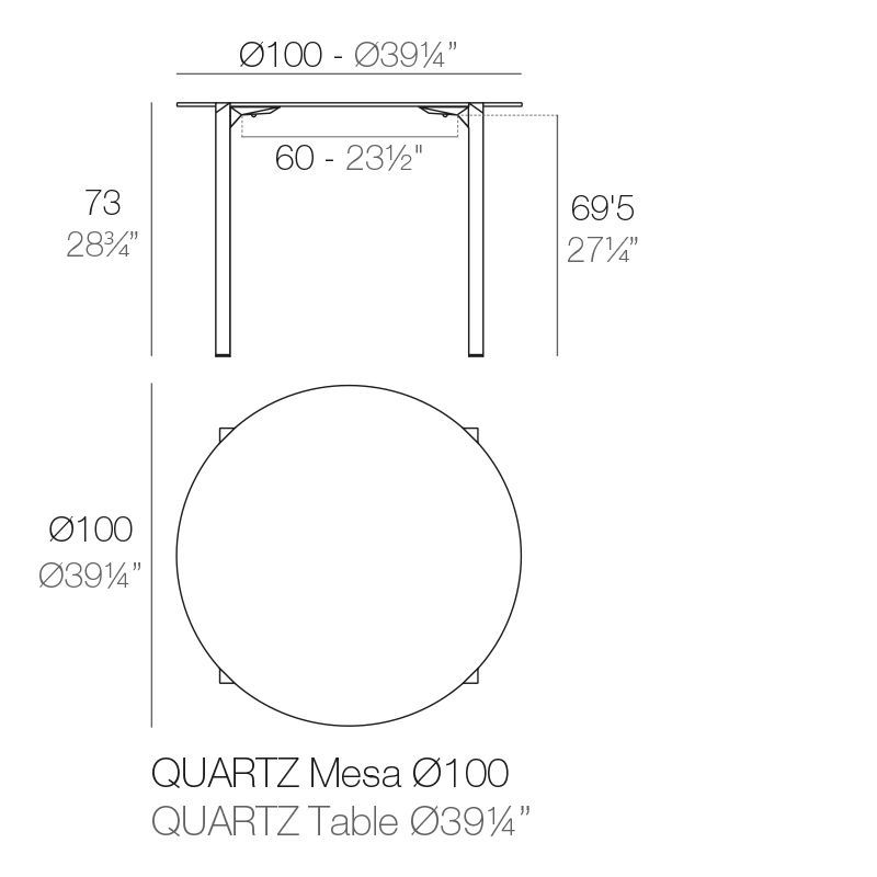 Обеденный стол Vondom Quartz Dining Table