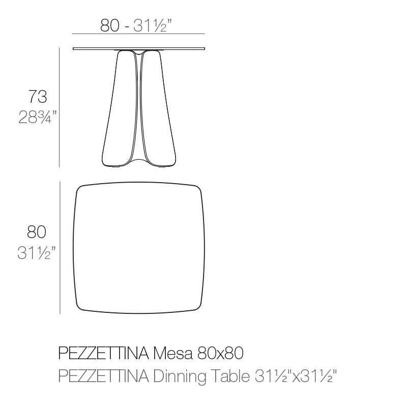 Дизайнерский стол Vondom Pezzetina Table