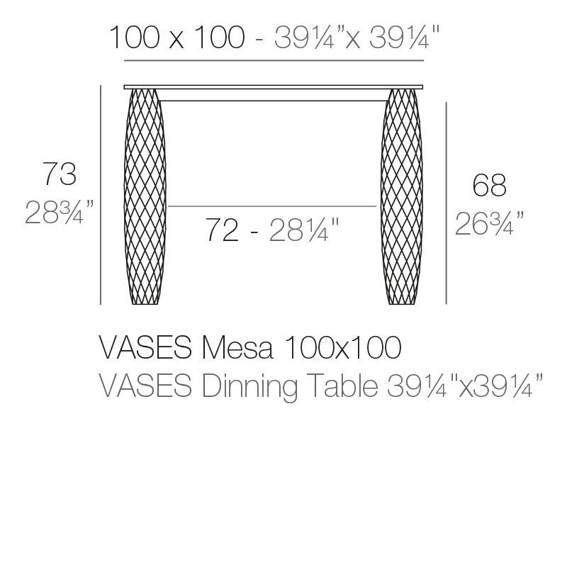 Элегантный стол для улицы Vondom Vases Table