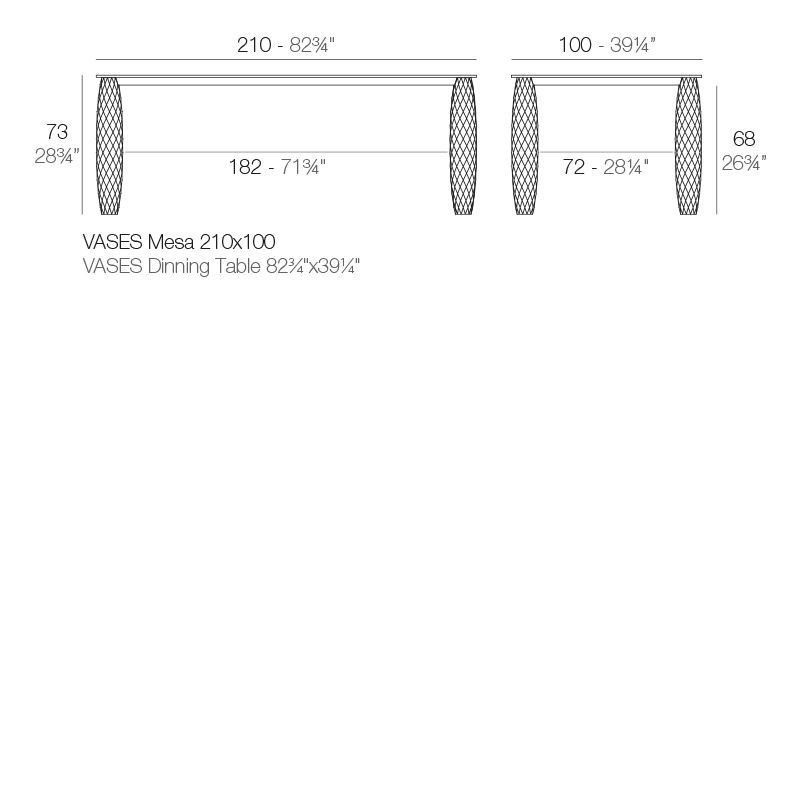 Элегантный стол для улицы Vondom Vases Table