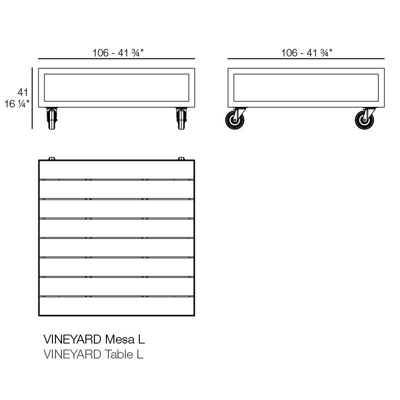 Столик из тика Vondom Vineyard Coffee Table