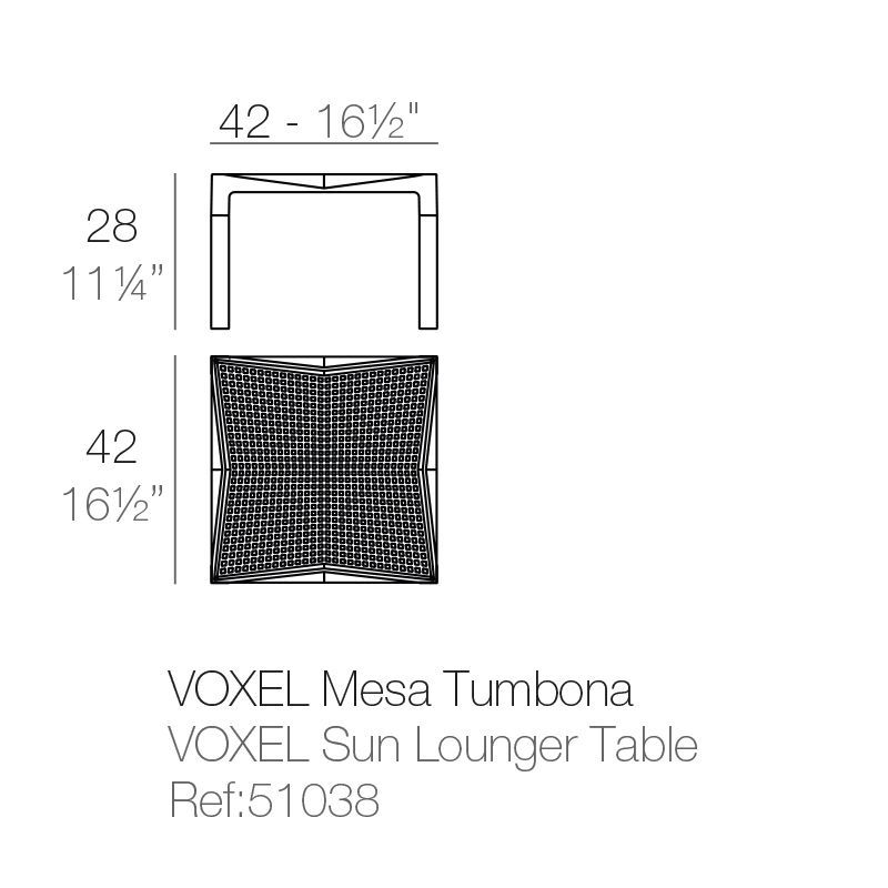 Элегантный столик для улицы Vondom Voxel Side Table 51038