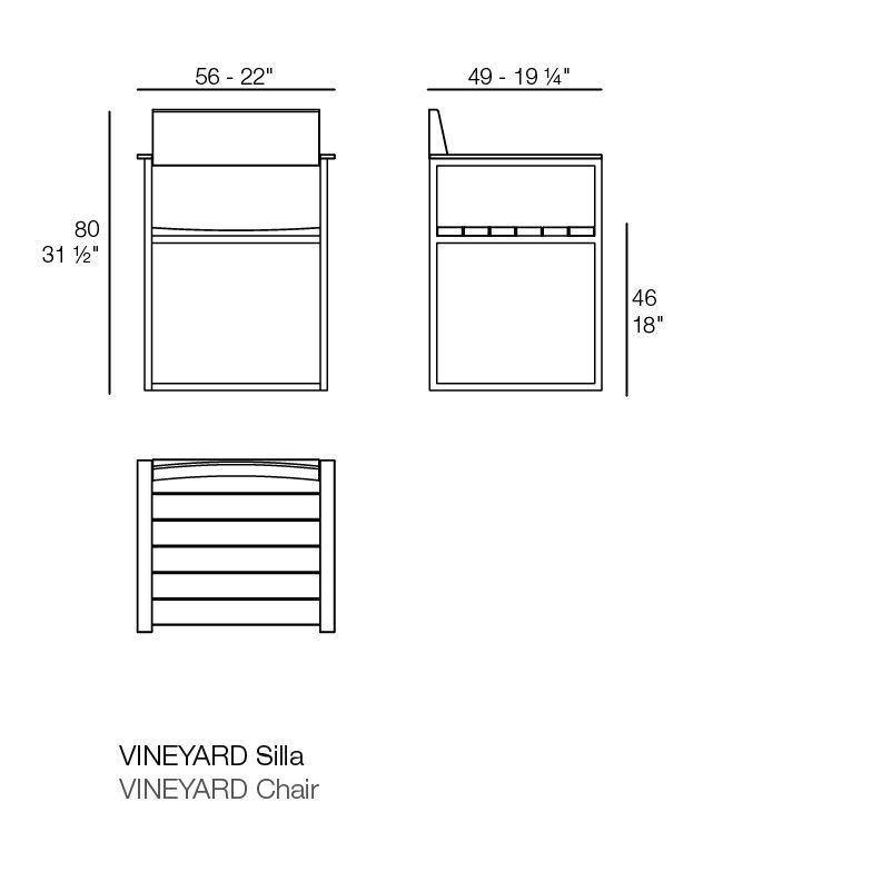 Садовый стул Vondom Vineyard Сhair 54506