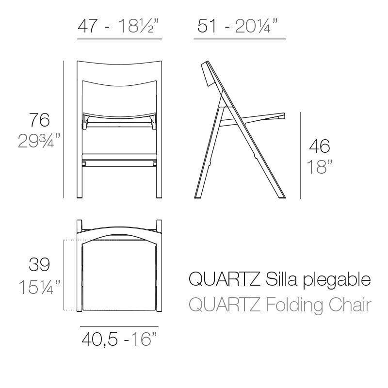 Складной стул Vondom Quartz Folding Chair 54197