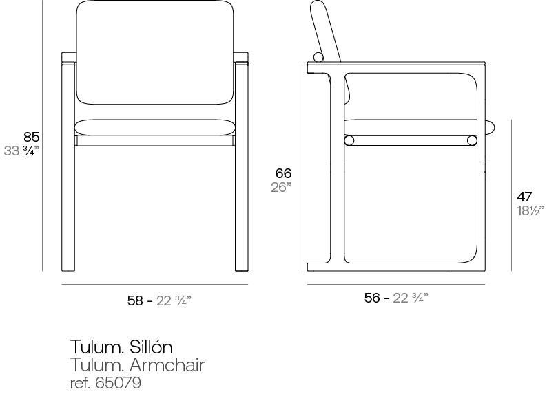 Стул с подлокотниками Vondom Tulum Chair