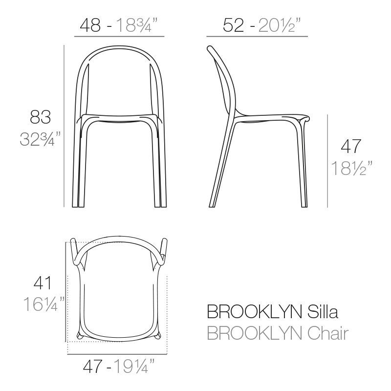 Современный стул Vondom Brooklyn Chair 65037