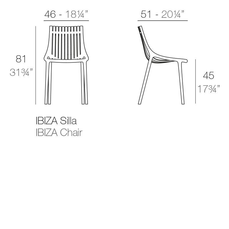 Обеденный стул Vondom Ibiza Chair 65040