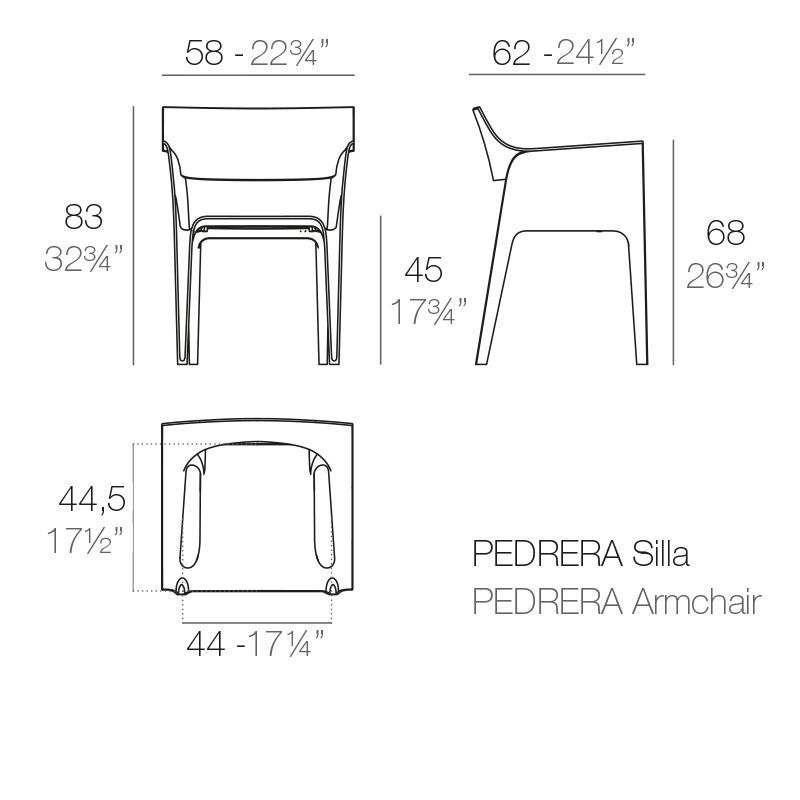 Дизайнерский стул Vondom Pedrera Armchair 65004