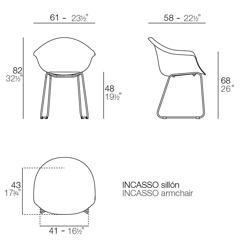 Универсальный стул Vondom Incasso Armchair